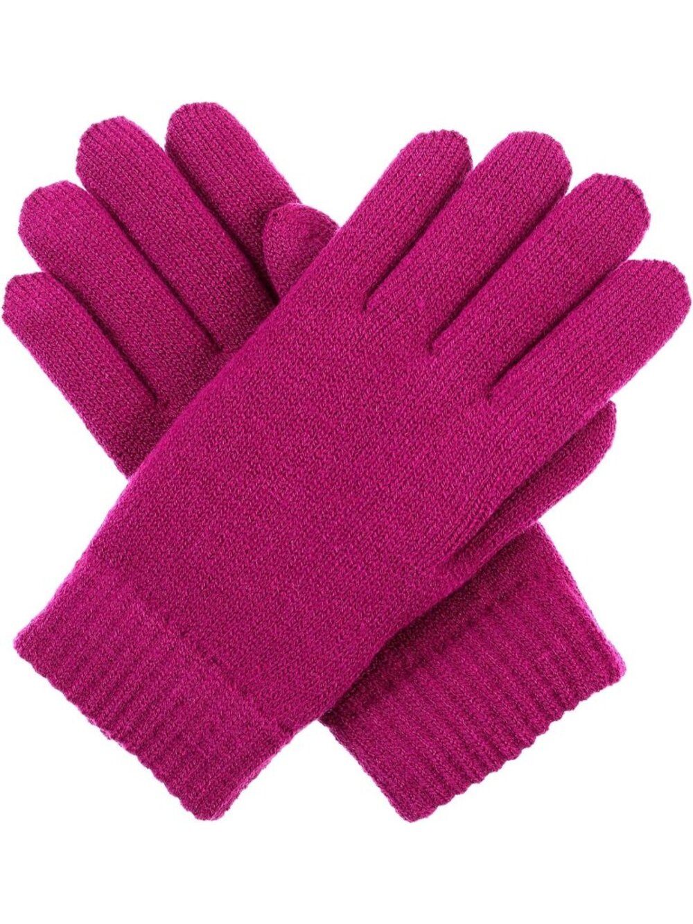 Women's Magenta Pink Winter Plush Toasty Warm Plush Fleece Lined Knit Gloves